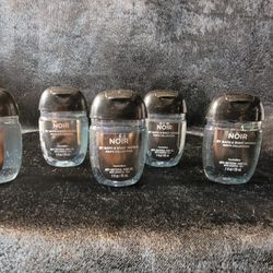 BATH & BODY WORKS "NOIR" MENS COLLECTION ANTI-BACTETIAL HAND GEL BUNDLE OF 5