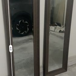 2 Espejos Con Marcos De Madera 