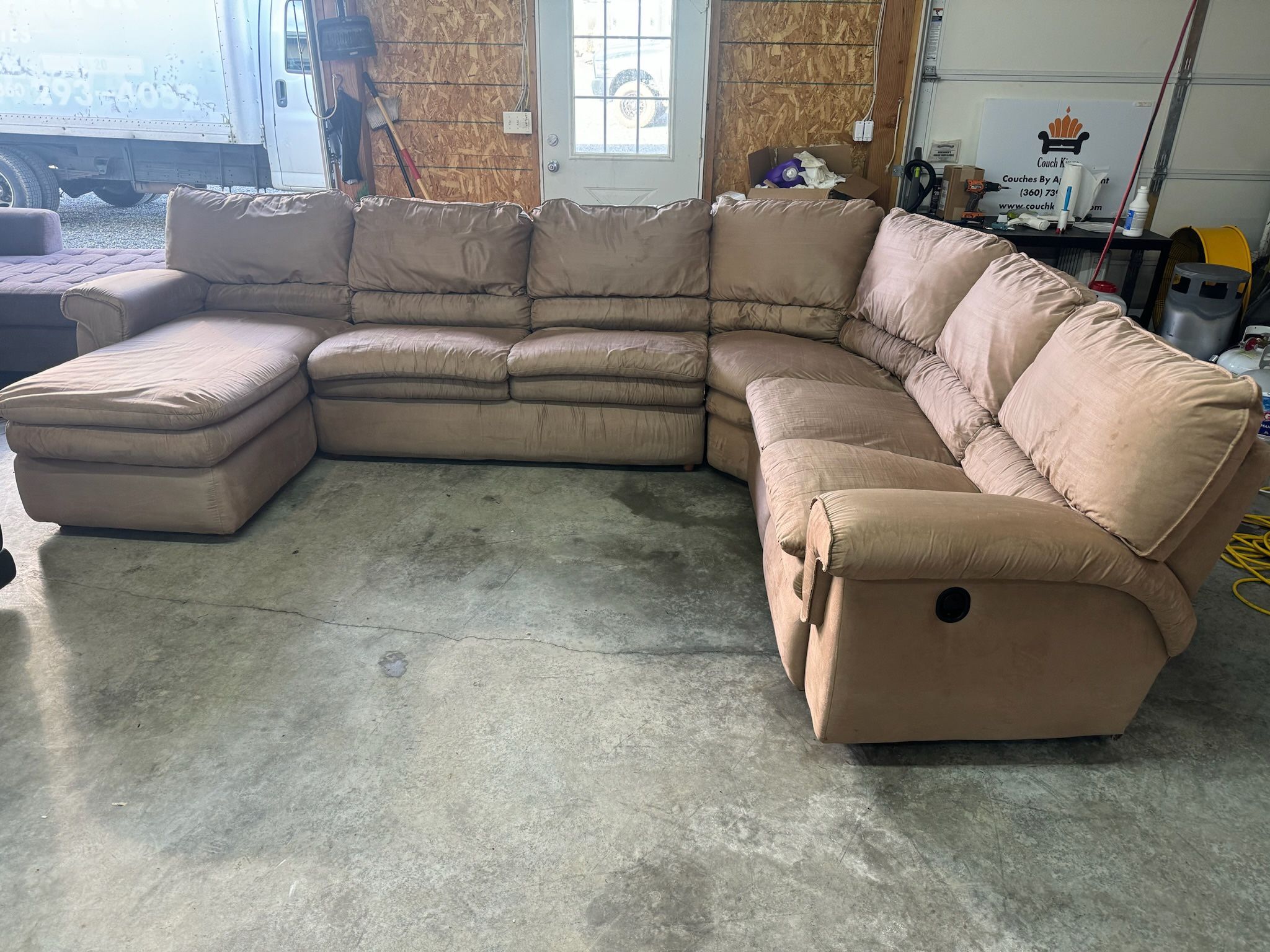 Reclining Wrap Around Sectional Couch (WE DELIVER)