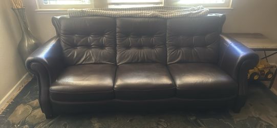 Real Leather brown couch