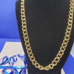 0k Gold Plated ROPE Necklace18"IN HEAVY PIECE, Perfectly beautiful and unique style, #831
