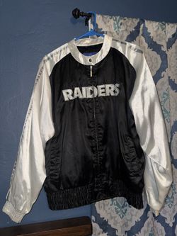 Women’s Reebok LV Raiders Vintage Satin Bomber Jacket