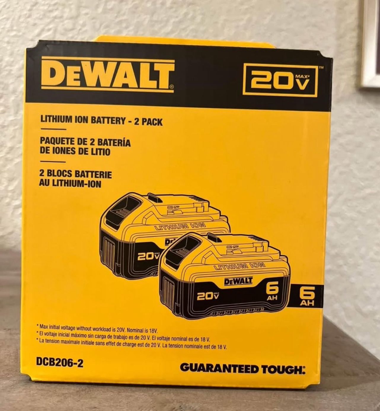 DEWALT 20V MAX Premium Lithium-Ion 6.0Ah Battery Pack (2 Pack)