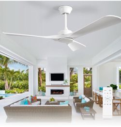 Depuley Ceiling Fan Without Light: 52 Inch with remote control