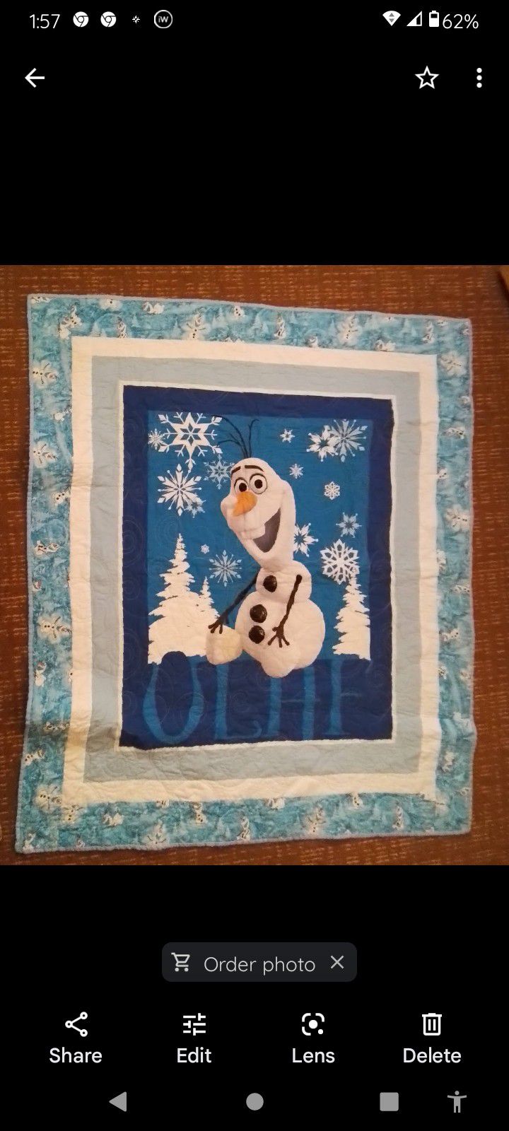 Olaf Baby Quilt 
