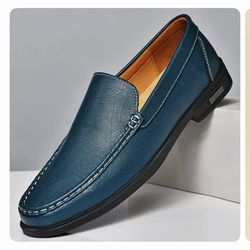 Blue Weston loafers