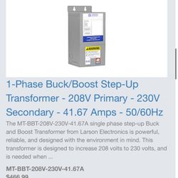 Transformer And Disconnect Box