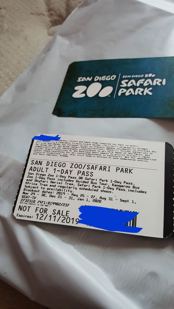 San Diego zoo safari Park TICKET for Sale in Lincoln Acres, CA OfferUp