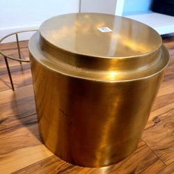 Brushed Gold Planter with Stand
