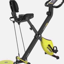 4in1 Folding Exercise Bike Indoor Cycling Bike Stationary Bike Magnetic X Bike
