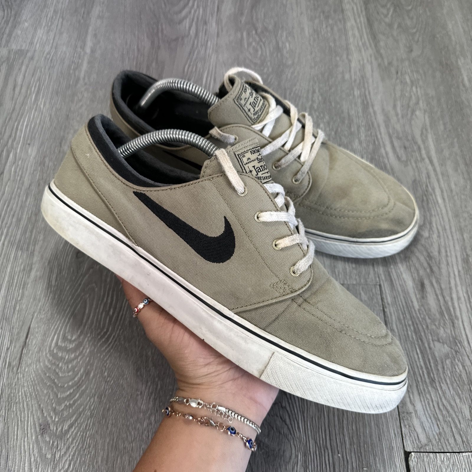 Nike SB Zoom Stefan Janoski Canvas Skate Shoes Army Green 615957-201 Size 10.5