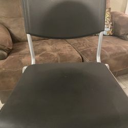 BAR CHAIR, Black And Metal Gray
