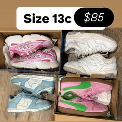 Nike New Balance Pumas Adidas Girls Shoes Size 13c
