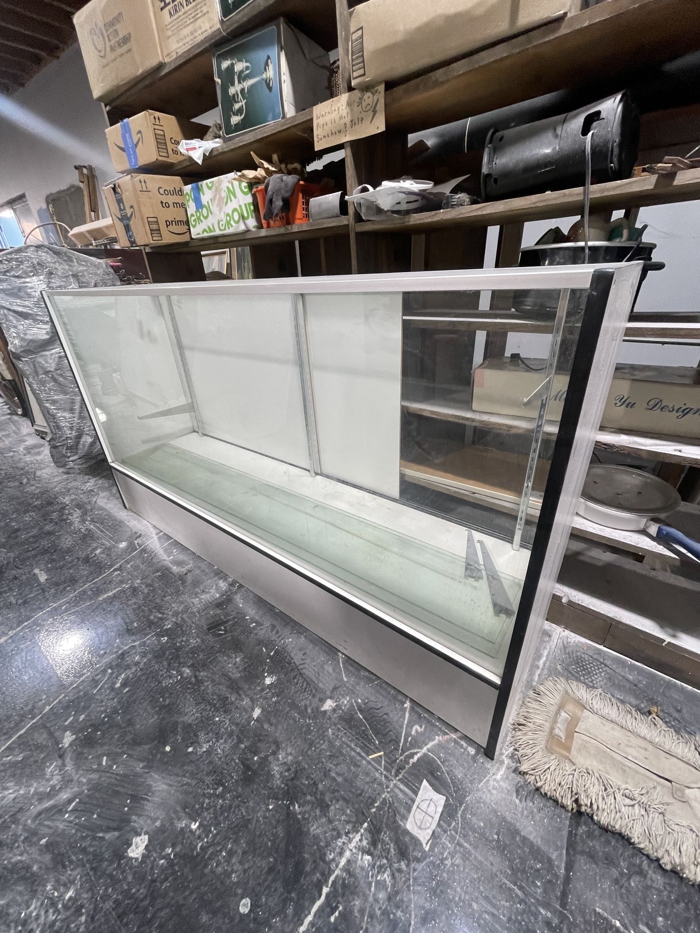 (2) White/ Glass Display Cases