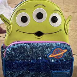 Loungefly Alien Toy Story Backpack & Wallet 