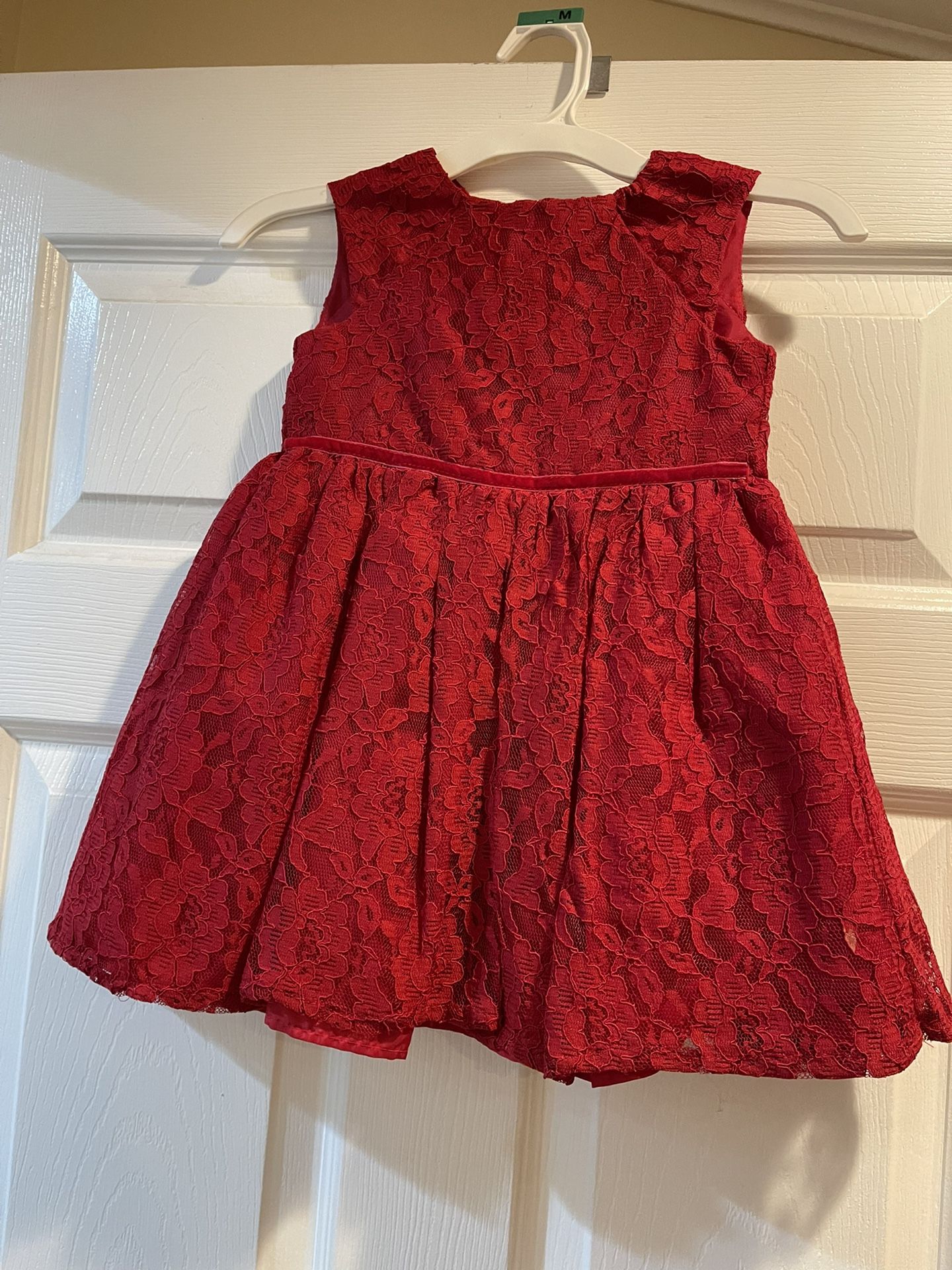 Girls Size 2T Red Lace Dress