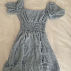 light blue dress