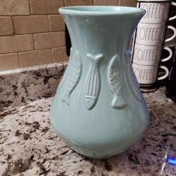 Vase with Fish Embellishments