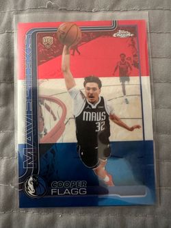 COOPER FLAGG 2025/26 TOPPS CHROME PLATINUM**RED WHITE BLUE**#151 MAVS (RC)