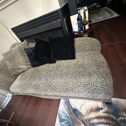 Leopard Print Couch With Pillows 