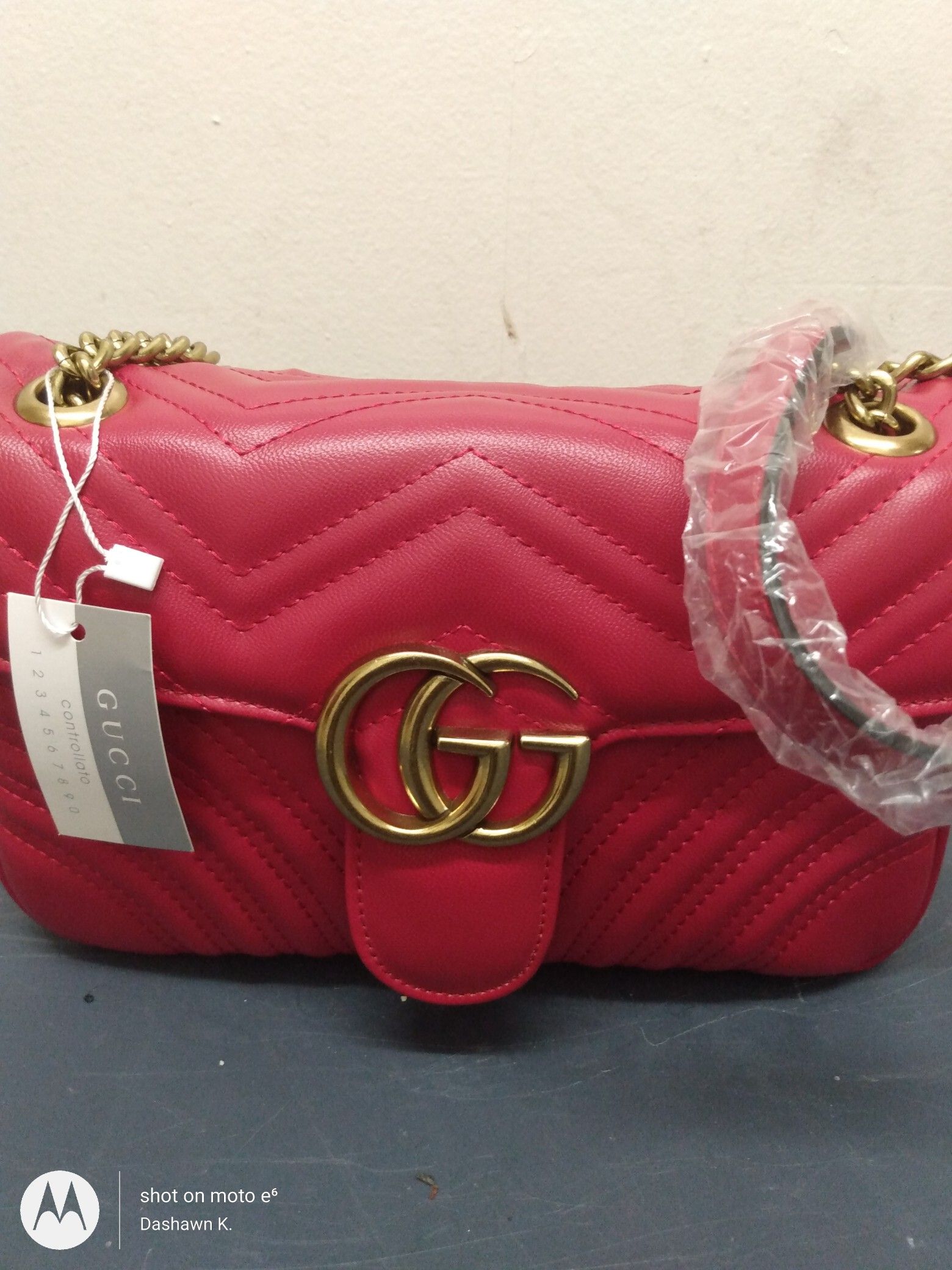 GUCCI Marmot medium shoulder bag, red