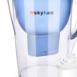 Hskyhan Alkaline Water Filter Pitcher - 3.5 Liters Improve PH, 1 Filter Included, BPA Free, 7 Stage