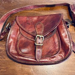 Leather Handmade Crossbody Bag (Firu) 11”