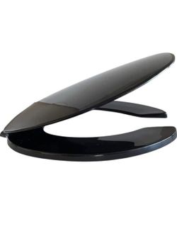 Lot Of 2 CENTOCO 220-407, Toilet Seat Round Black, 16 X 14.5