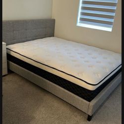 Queen mattress & bed Frame For Sale 