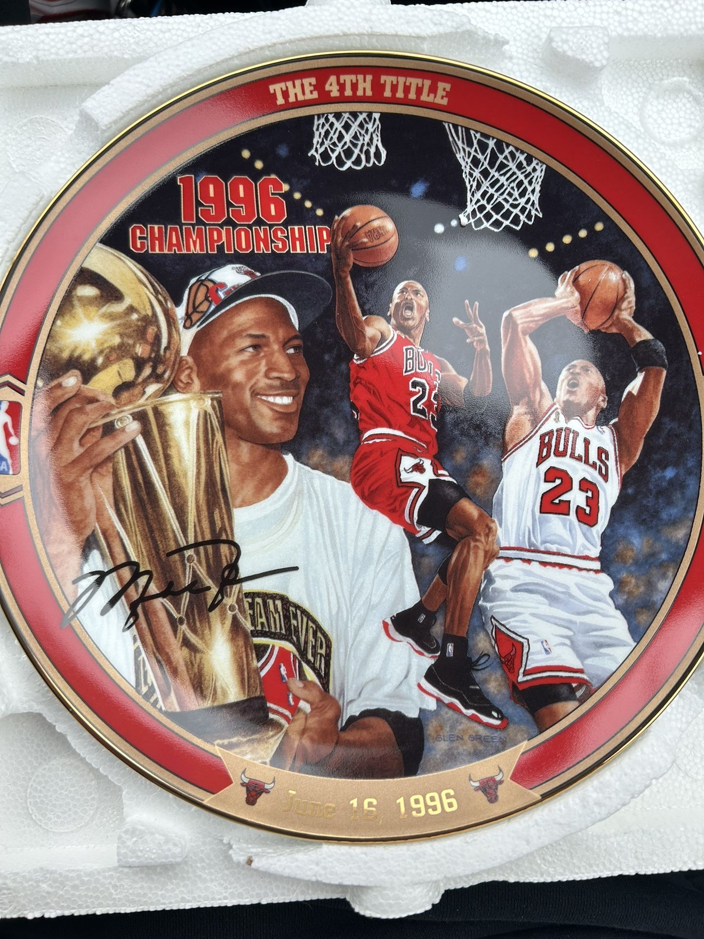 Michael Jordan Plates 5 Come In Original Packaging With Coa