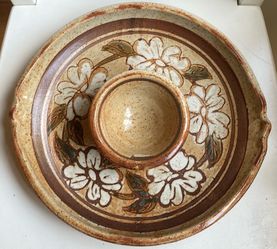 Stoneware Chip and Dip Serving Platter