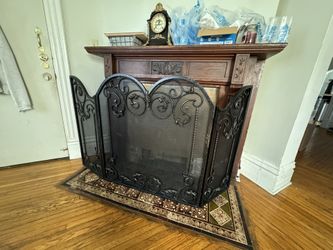 Heavy Duty Iron Steel Fireplace Standing Gate Cover