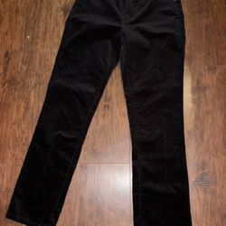 Lauren Ralph Lauren Women's Corduroy Classic Straight  Size 8 Pants Black
