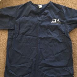 Navy Blue LTA Medical Clinic Scrub Top
