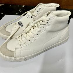 Men’s White High Top Sneakers Size 10.5 - New with Tag