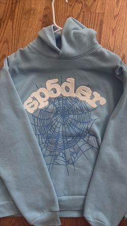 Sp5der Web Hoodie Light Blue