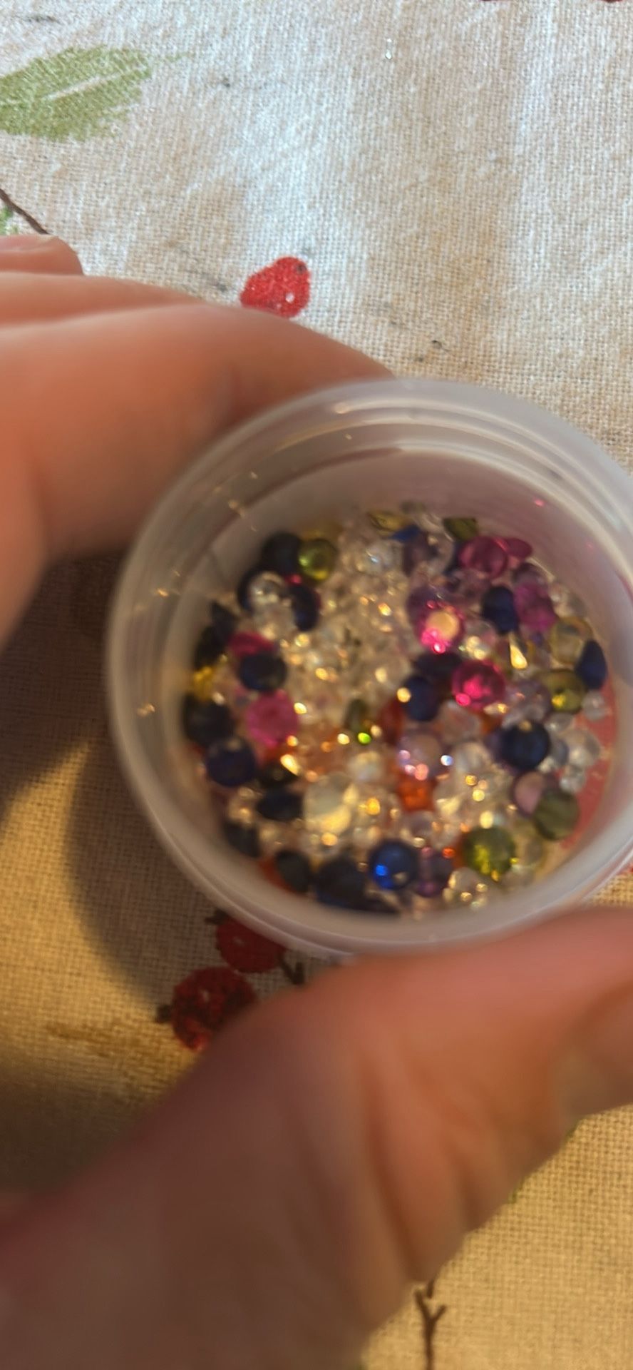 Marionette stones, VVS tested Orange, green blue, pink and purple and white