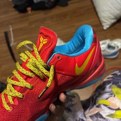 Nike Kobe Basketball Sneaker Red Blue Yellow