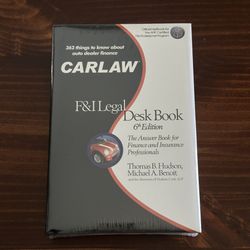 CARLAW - F&I Legal Desk Book, 6th Edition