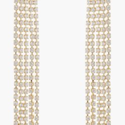 NORDSTROM RACK Imitation Pearl & Cubic Zirconia Fringe Drop Earring 