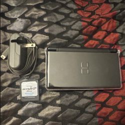 Nintendo Ds Lite With Charger, Case Protector And A Card With All Your Favorite Ds Games