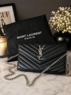 Saint Laurent YSL Envelope Chain Wallet Bag