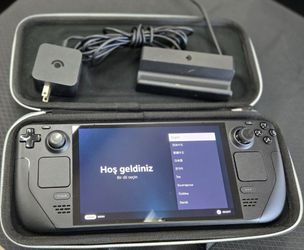 VALVE STEAM DECK OLED 3.8.16 500GB W/CHARGER, CASE AND DOCK