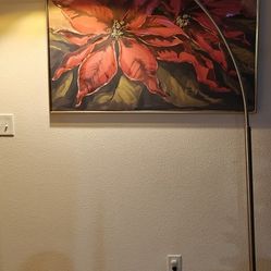 Modern Arc Arched Curved Silver Brushed Chrome Floor Lamp Marble Base