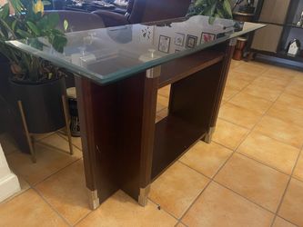 Glass top side table or bar