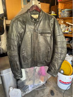 Roland Sands Leather Jacket w Body Armor