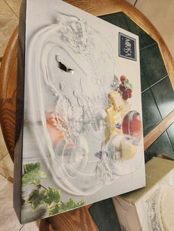 Mikasa Cheese Plate And Wine Glasses