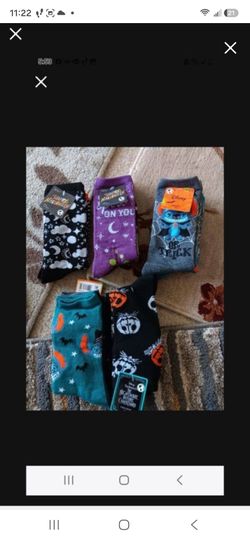 2 Pack Halloween Crew Socks or no show socks. New $3 Pk
