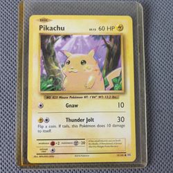 Rare Pikachu Pokémon Card 35/108 2016 Level 12 60 HP
