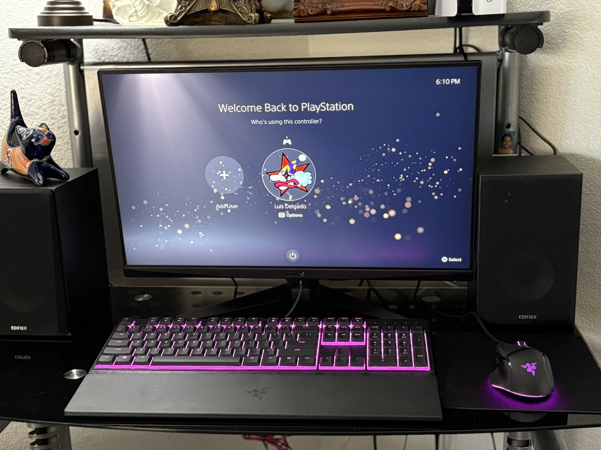Asus Gaming Monitor, Razor LED Keyboard & Mouse
